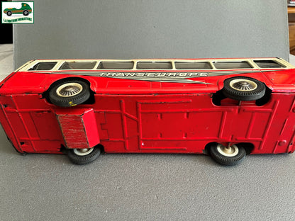 Jouet Ancien Bus Tôle Joustra autobus Setra Transeurope Vintage