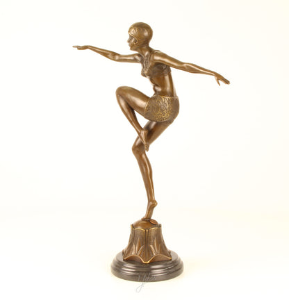 Statue Sculpture Bronze Art Déco Nouveau Danseuse Avec Brio DSBJ-25 Moderne