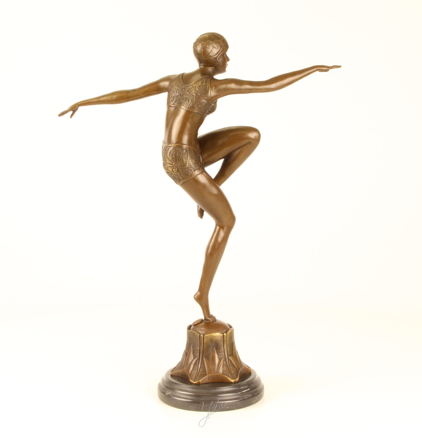 Statue Sculpture Bronze Art Déco Nouveau Danseuse Avec Brio DSBJ-25 Moderne