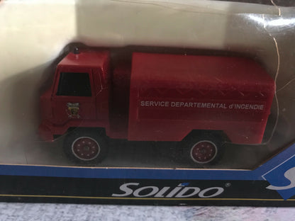 Voiture Miniature Pompiers Camion  2162 Berliet 4x4 Tuyaux Solido TonerGam 1/50