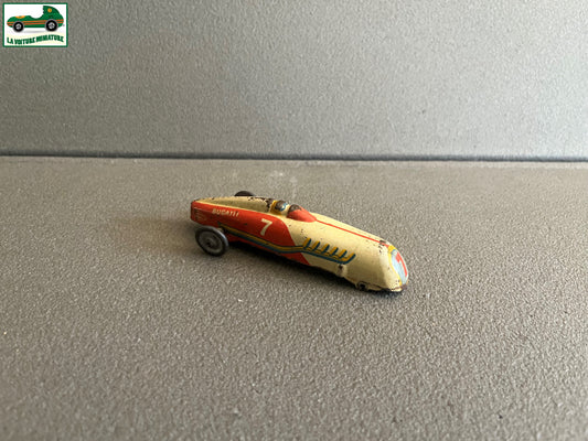 Ancienne Voiture Miniature Course Metal Tole Bugatti Jep France Epave