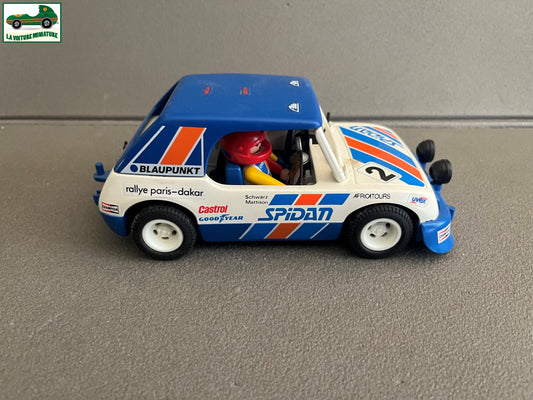 Ancienne Miniature Voiture Rallye Plastique Playmobil 3753 de 1976