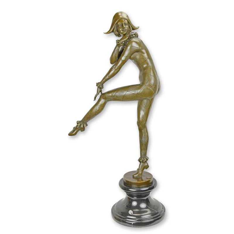 STATUE MODERNE SCULPTURE BRONZE ARLEQUINADE