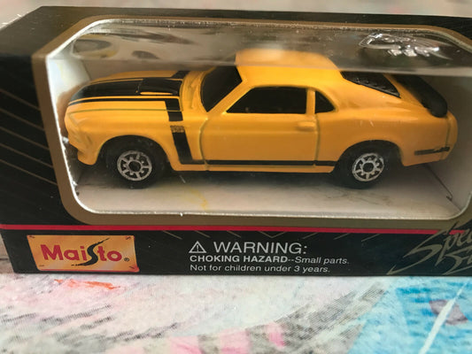 Voiture miniature Ford Boss Mustang 70 Maisto Special Edition au 1/64 1/80 1/100