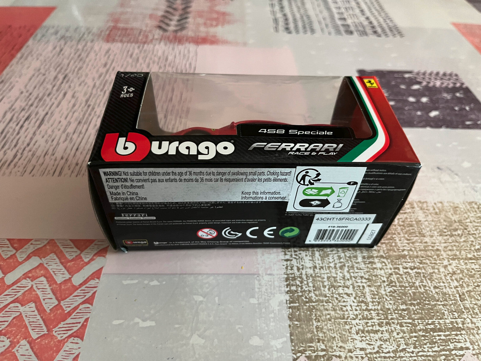Voiture miniature Burago Ferrari 458 Speciale au 1/43
