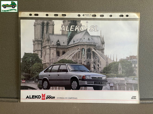 Ancien Dépliant Brochure Documentation Automobile Aleko SL Reseau Poch