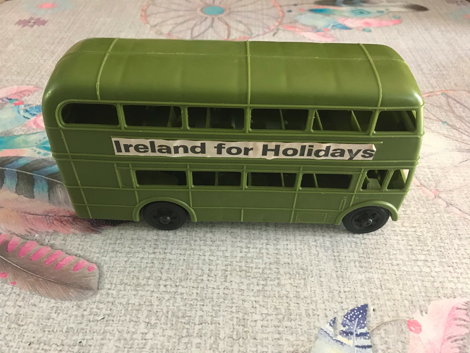 Jouet Ancien Plastique Car Bus Ireland for Holidays College Green 20cm environ