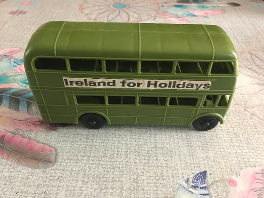 Jouet Ancien Plastique Car Bus Ireland for Holidays College Green 20cm environ