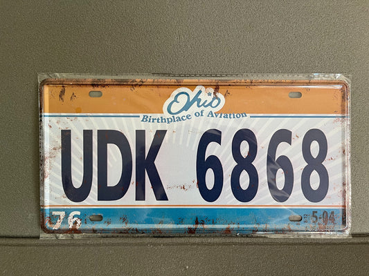 Plaque Métal Voiture Automobile Américaine Immatriculation Ohio 15 x 30 cm