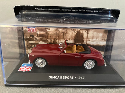 Voiture Miniature Simca 8 Sport 1949 Altaya au 1/43
