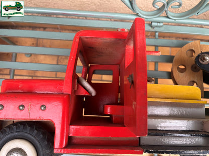 Grand et Ancien Jouet en Bois Camion VEITH Germany 1950 Incomplet 60cm Vintage