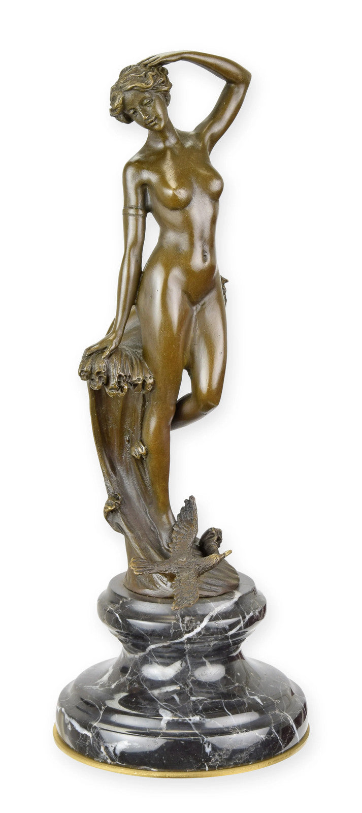 STATUE MODERNE SCULPTURE BRONZE NYMPHE
