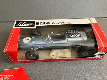 Ancienne Jouet Mécanisme Clé Voiture Miniature BMW Formel 2 Schuco 1072 Germany