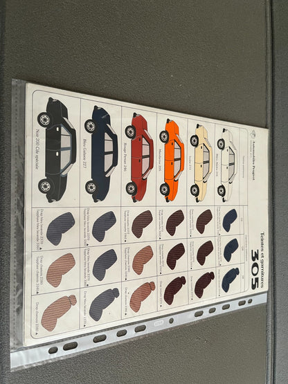 Ancien Dépliant Brochure Documentation Automobile Peugeot 305