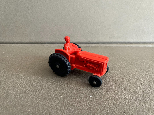 Voiture Miniature Ancien Tracteur Agricole Tomte Lardal Norway Plastique Gomme