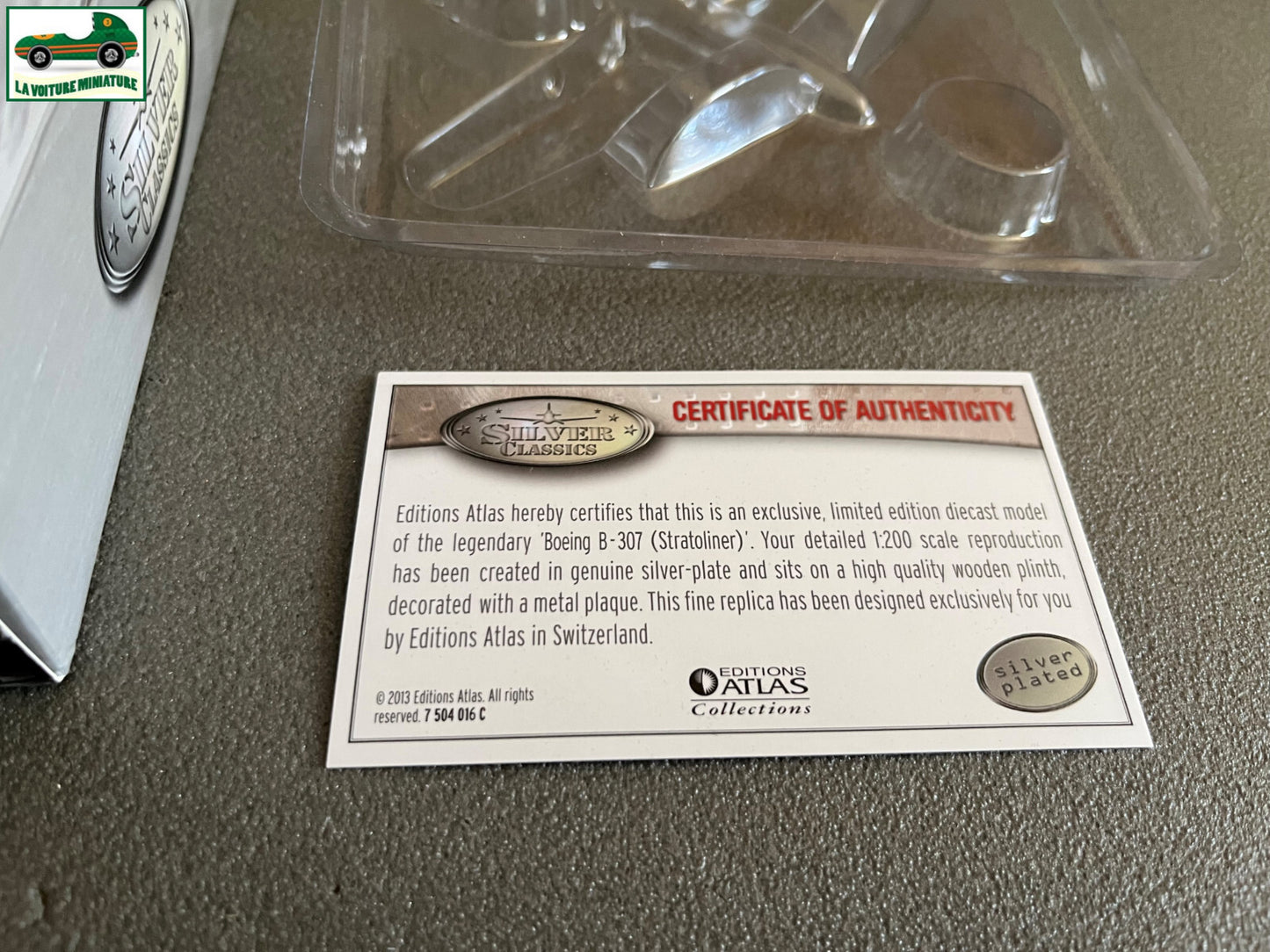 Avion miniature chrome Boeing B-307 Atlas Silver Classics au 1/200