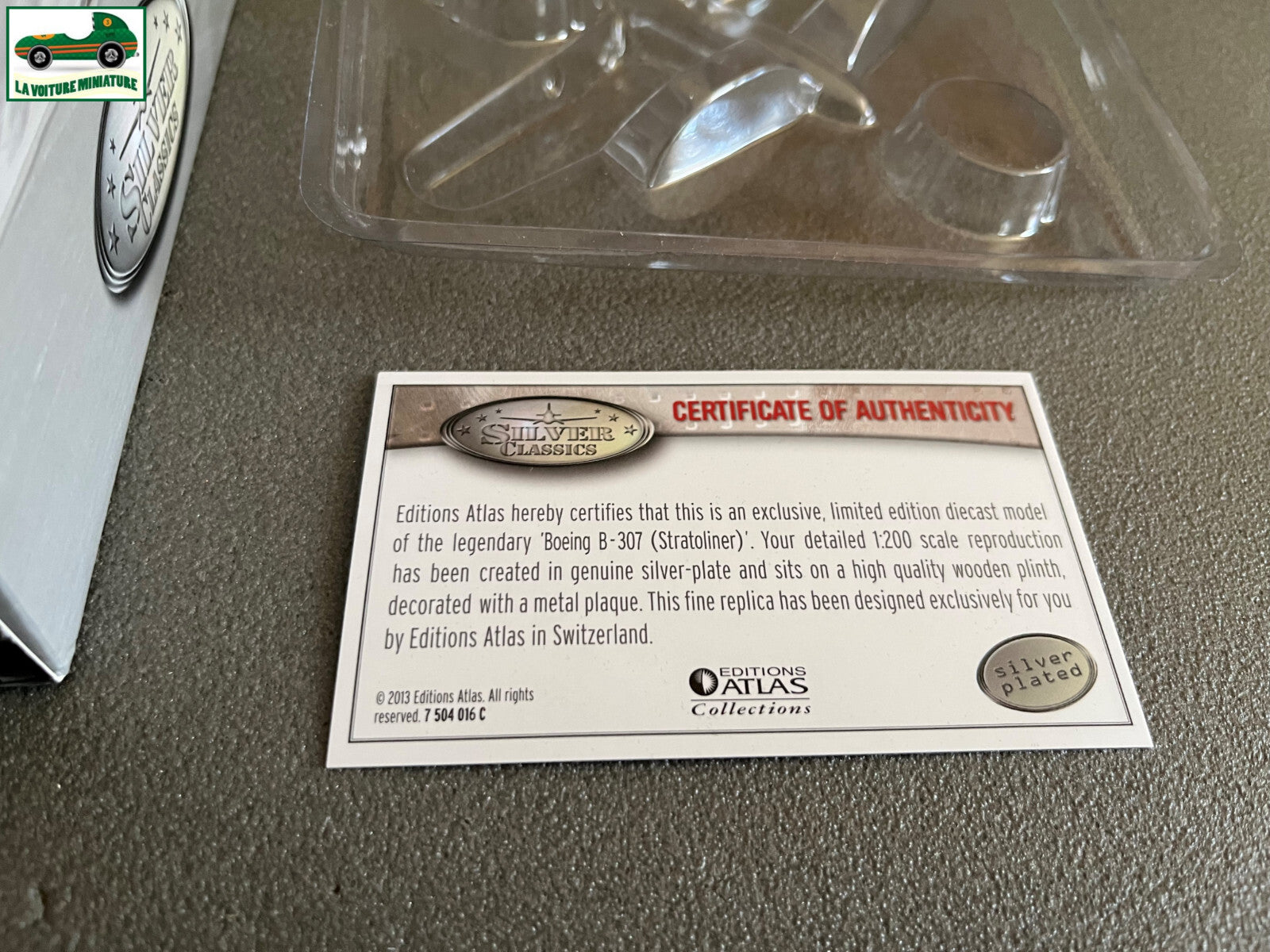 Avion miniature chrome Boeing B-307 Atlas Silver Classics au 1/200