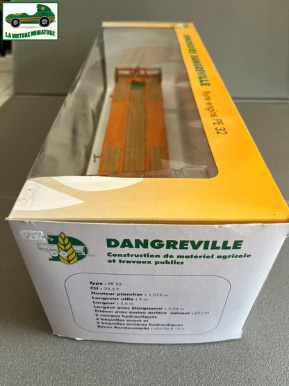 Miniature Agricole Travaux Publics Remorque Dangreville Porte Engins PE 32 1/32