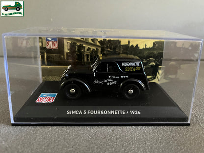 Voiture Miniature Simca 5 Fourgonnette 1936 Altaya au 1/43