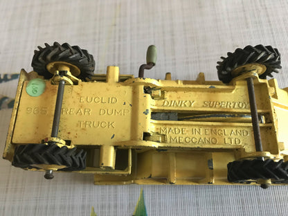 Ancienne Miniature Euclid Rear Dump Truck Dinky Super Toys Meccano England 965