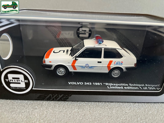 Voiture Miniature Volvo 343 1981 Police Triple 9 au 1/43