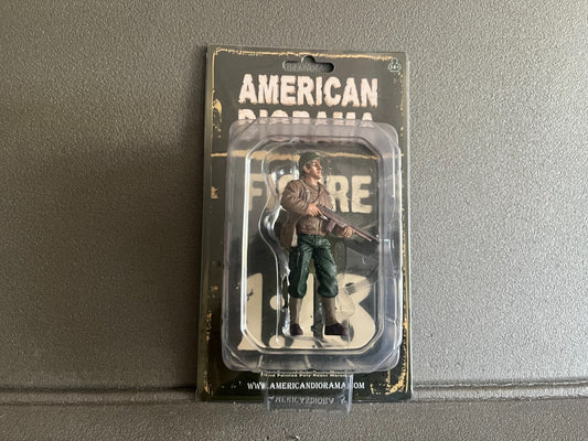 Figurine de Collection Militaire American Diorama WWII USA Soldat 1/18