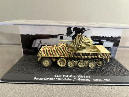 Miniature Militaire Char Tank Blindé 3.7cm Flak 43 auf (Sf) s WS Altaya 1/72