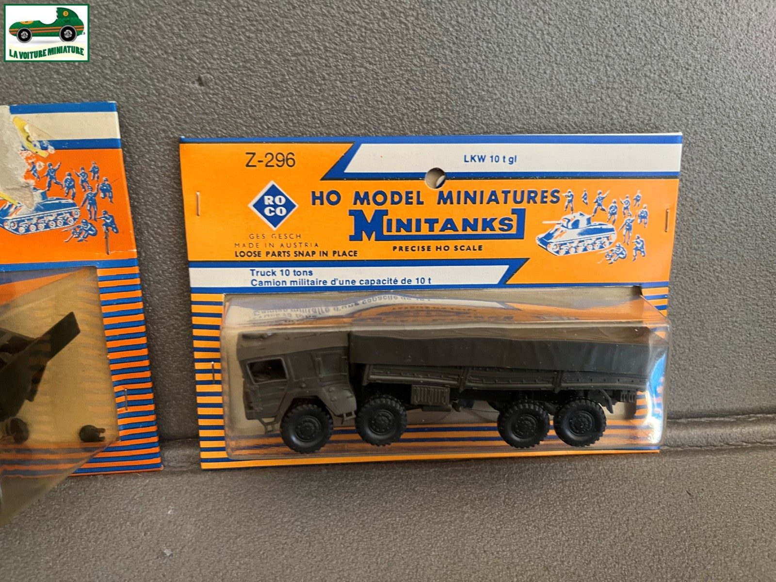 Miniature Engin Militaire Lot  2 Camion Char Roco Minitanks  1/87 HO Défauts HS