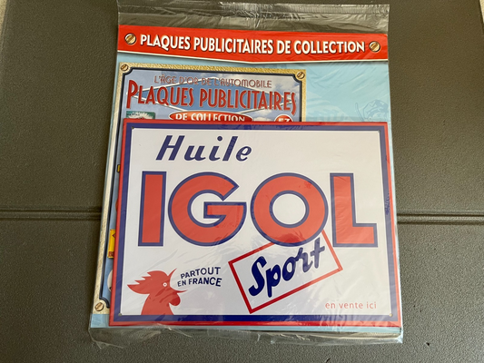 Plaque Métal Voiture Automobile Publicitaire Collection Huile Igol