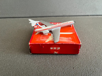 Ancien Avion miniature IL-62 Czechoslovak Airlines Schuco Piccolo