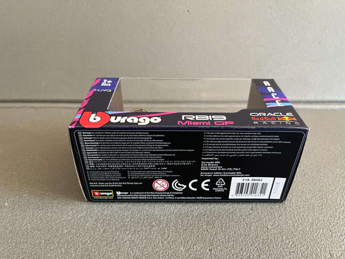 Voiture miniature Collection Formule 1 F1 Red Bull RB19 Miami Burago au 1/43