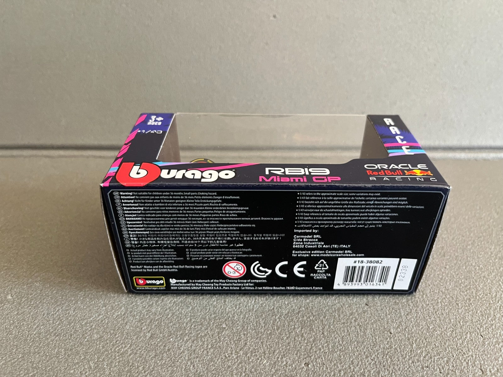 Voiture miniature Collection Formule 1 F1 Red Bull RB19 Miami Burago au 1/43