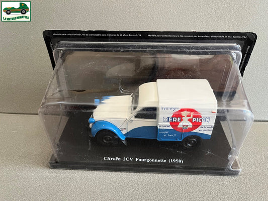 Voiture miniature Citroen 2CV Fourgonnette Mère Picon 1958 Test Hachette 1/24