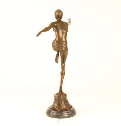 Statue Sculpture Bronze Art Déco Nouveau Danseuse Avec Brio DSBJ-25 Moderne