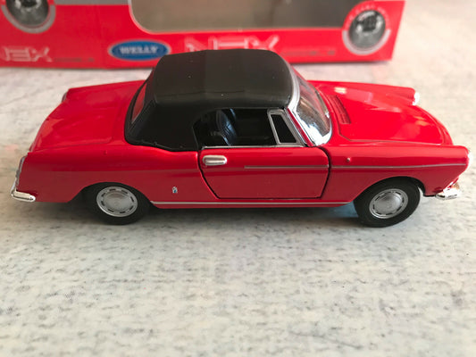 Voiture miniature Peugeot 404 Cabriolet Cabrio Welly 1/34 - 1/36 - 1/39