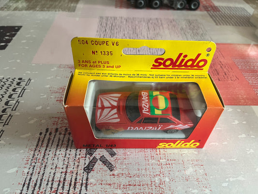 Voiture Miniature Peugeot 504 Coupé V6 Banzai Solido France au 1/43