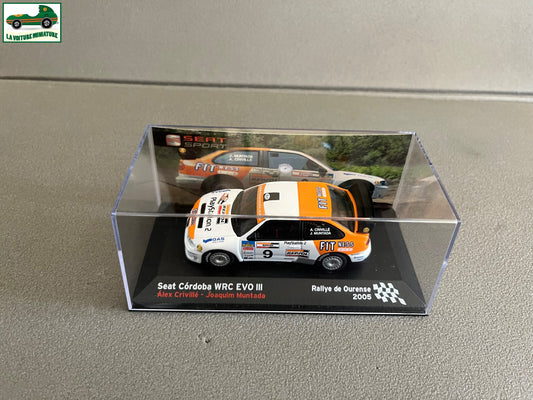 Voiture Miniature Seat Cordoba WRC EVO III Rallye de Ourense 2005 au 1/43