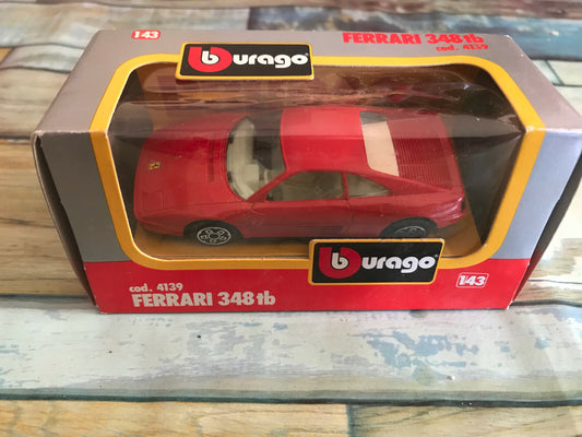 Ancienne Voiture miniature Ferrari 348 tb 4139 Burago au 1/43
