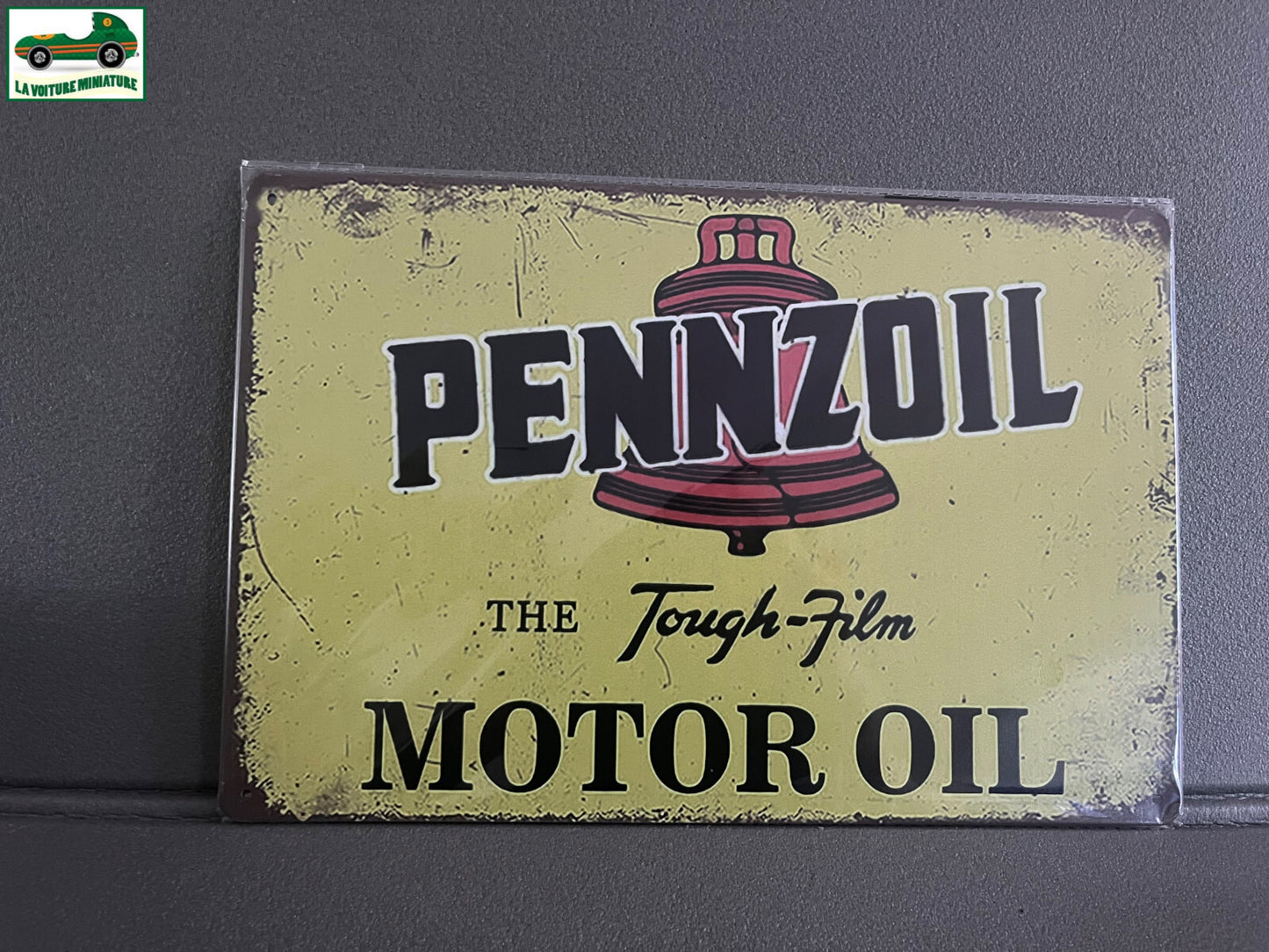 Plaque Métal Voiture Automobile Garage Huile Moteur Pennzoil 20 x 30 cm