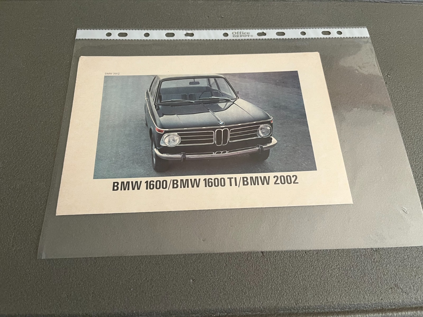 Ancien Dépliant Brochure Documentation Automobile BMW 1600 2002