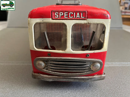 Jouet Ancien Bus Tôle Joustra autobus Setra Transeurope Vintage