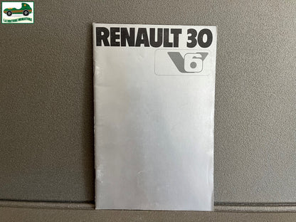 Ancien Dépliant Brochure Documentation Automobile Renault 30 V6
