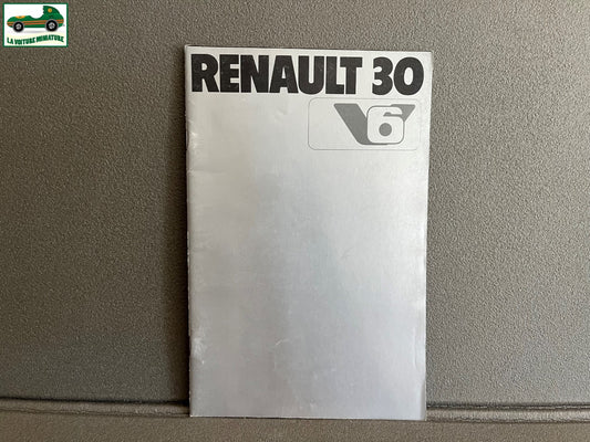Ancien Dépliant Brochure Documentation Automobile Renault 30 V6