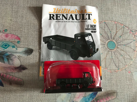 Voiture miniature Camion Renault Tacot Fardier D'usine 1947 Hachette au 1/43