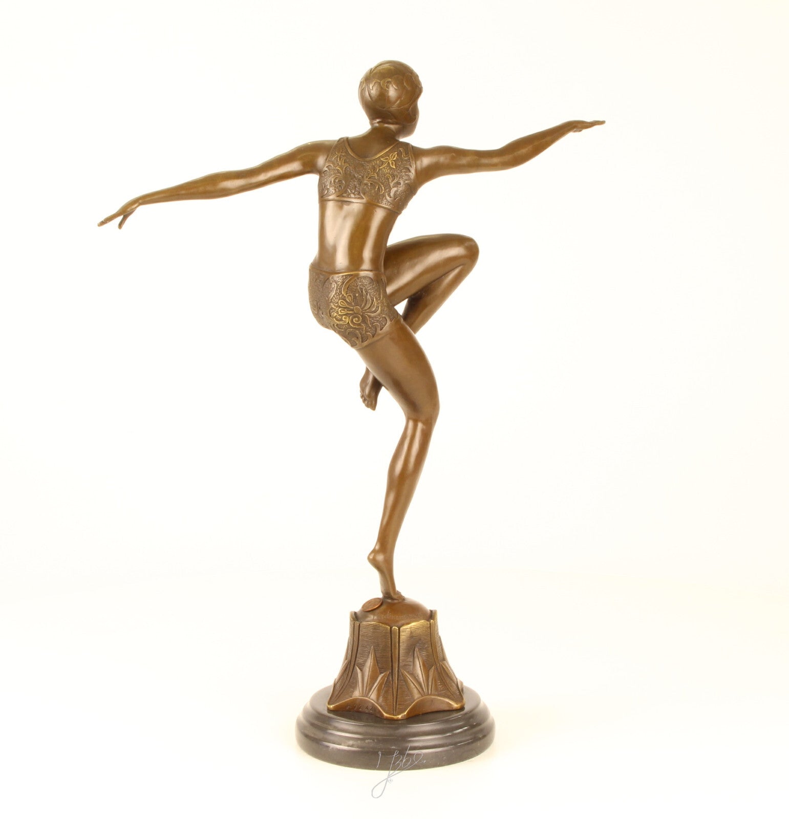 Statue Sculpture Bronze Art Déco Nouveau Danseuse Avec Brio DSBJ-25 Moderne