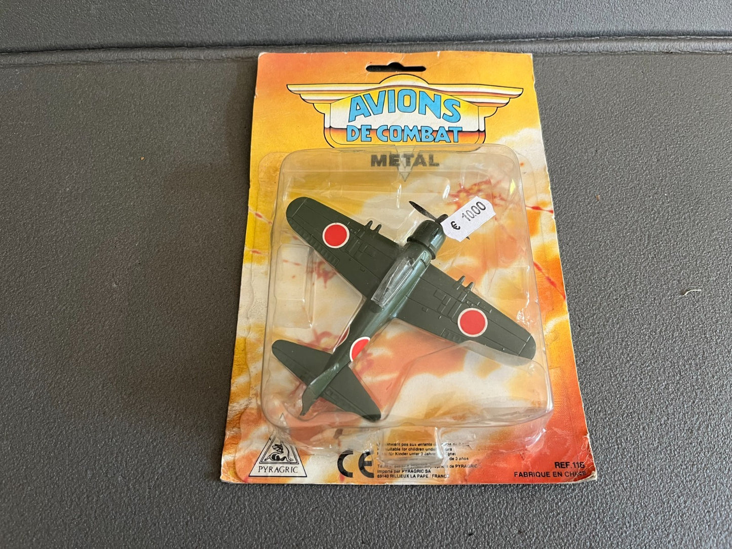 Ancien Avion miniature Militaire de Combat Métal Zero Fighter Pyragric REF 118