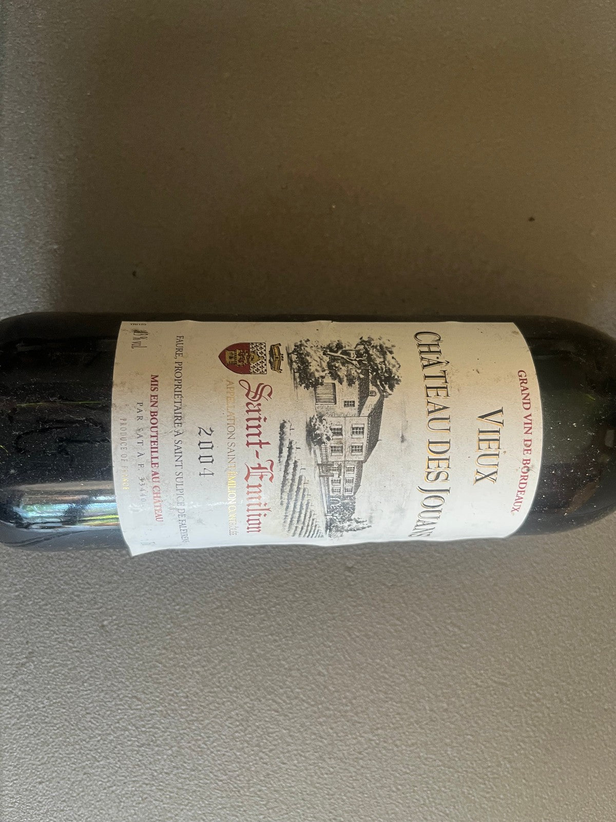 Ancienne Bouteille Vin Bordeaux Chateau Jouans 2004 Collection Personnelle