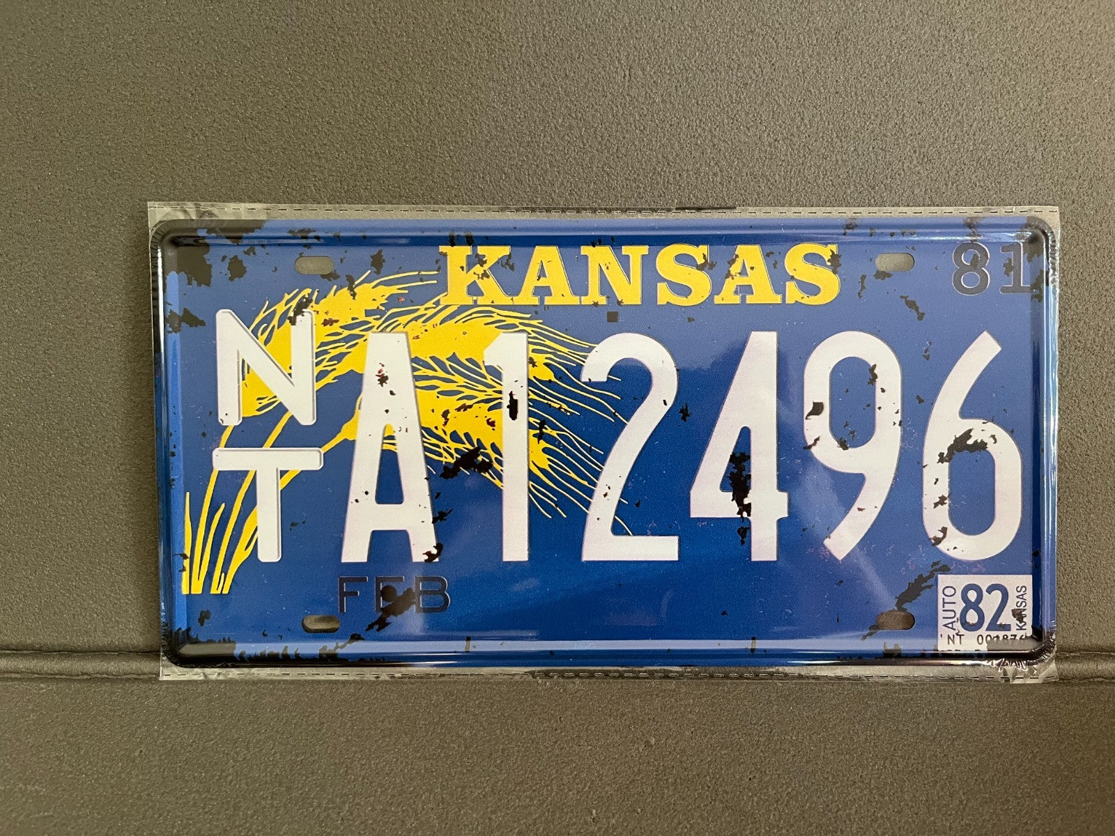 Plaque Métal Voiture Automobile Américaine Immatriculation Kansas 15 x 30 cm