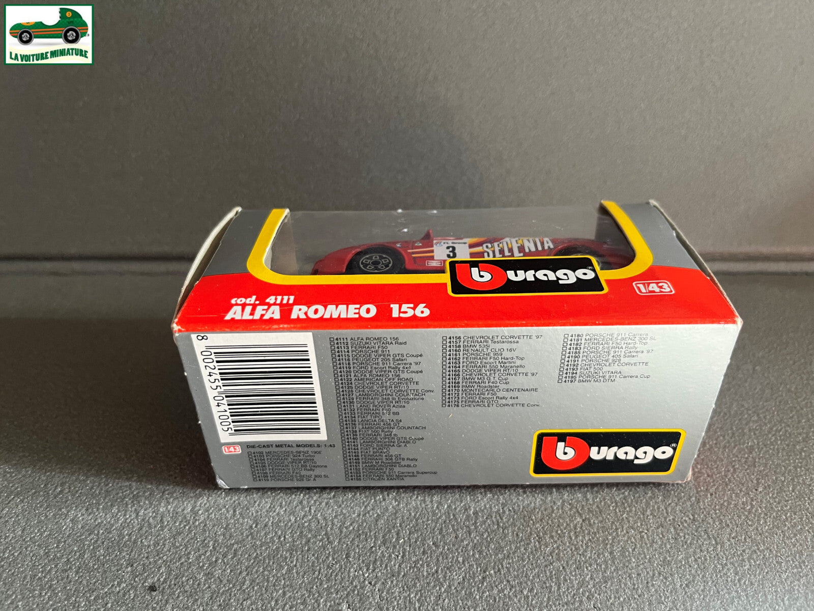 Voiture miniature Burago Alfa Romeo 156 cod 4111 au 1/43
