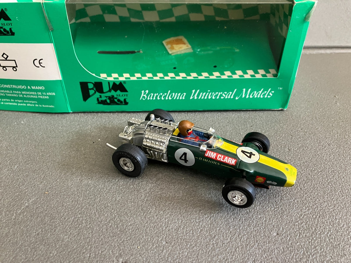 Voiture Miniature Circuit Formule 1 Lotus 49 B Jim Clark 1968 BUM Slot 1/32